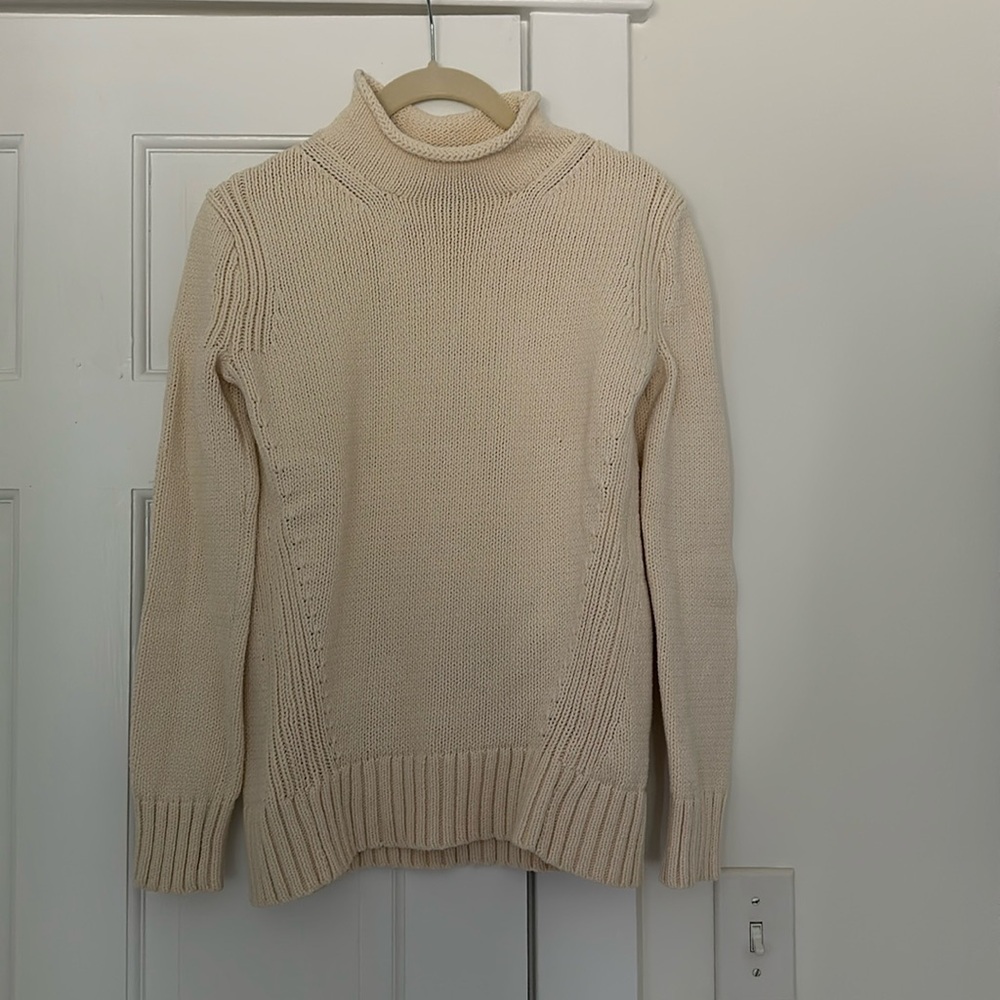 JCrew cotton roll neck sweater